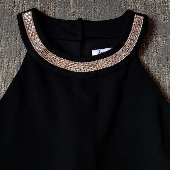 Speechless Black Jeweled Neck Dress Size 8 - Picture 7 of 9